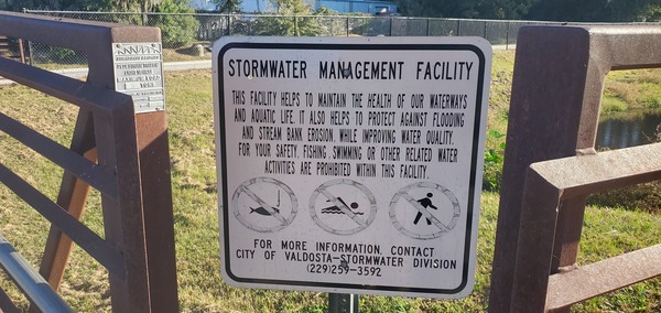 [Stormwater Management Facility sign, 2022:10:18 09:10:44, 30.8472578, -83.2798337]