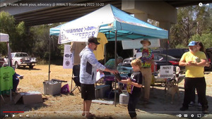 [0:57:48 Bowen Rodock youngest paddler (2-mile)]