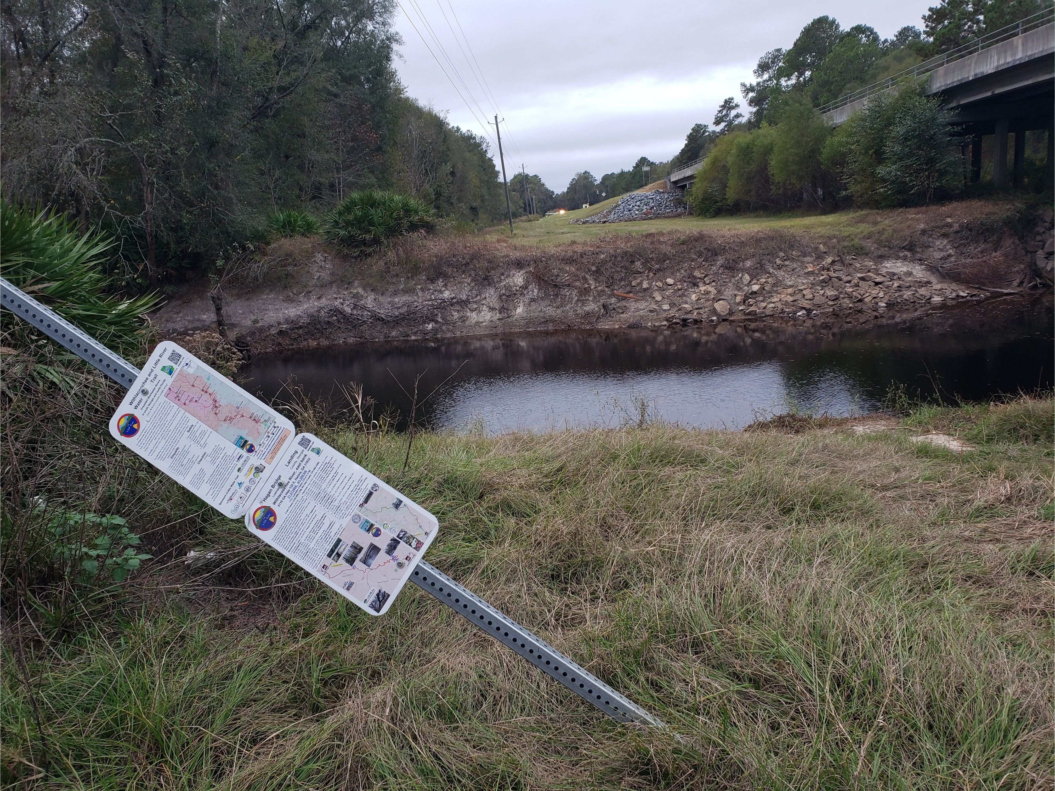 Hagan Bridge Landing Sign, Withlacoochee River @ GA 122 2022-11-10