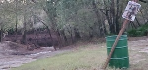 [Knights Ferry Boat Ramp sign, Withlacoochee River, 2022-11-13 17:45:48, 30.7124967, -83.4551751]