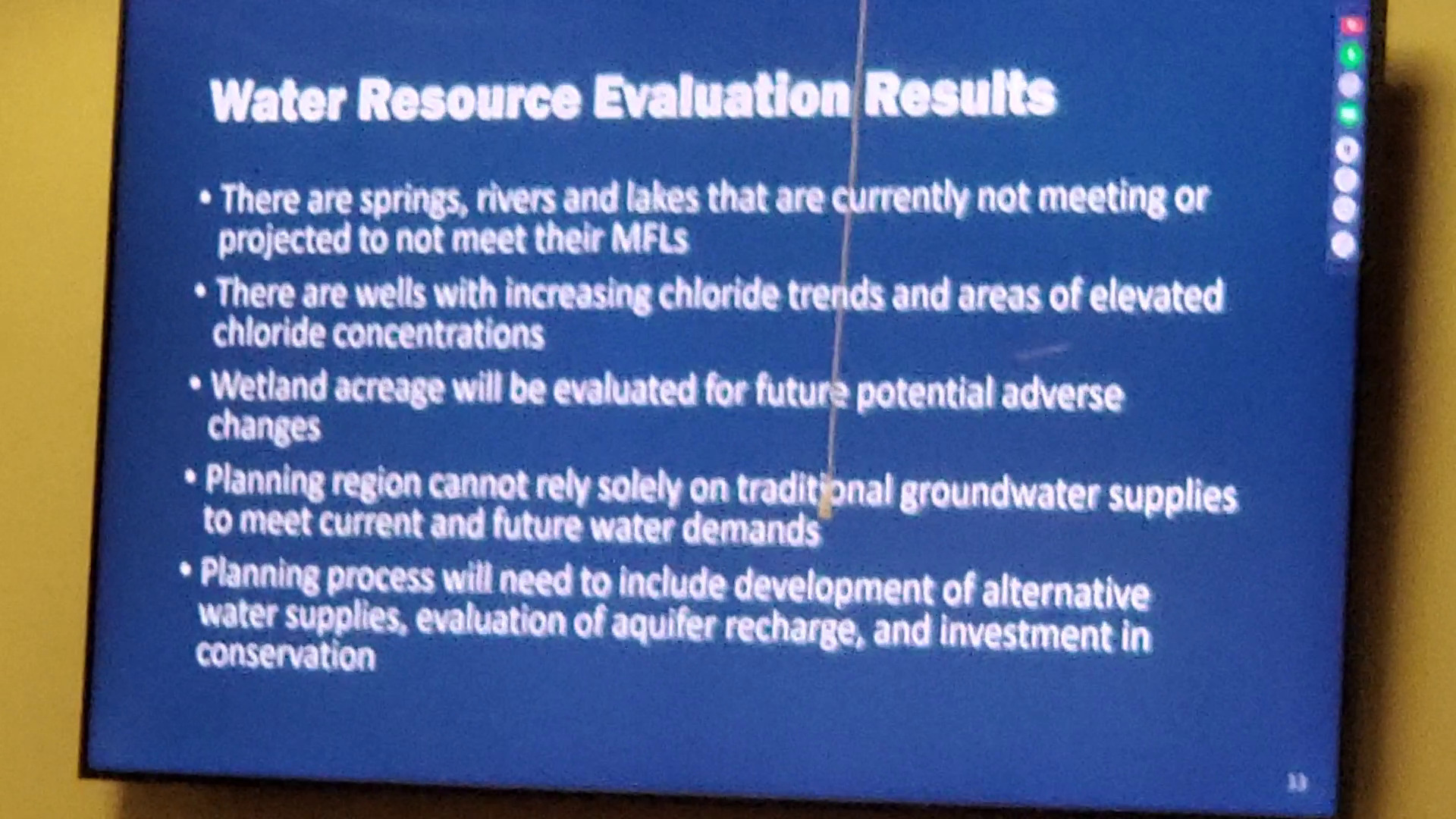 Water Resource Evaluation Results