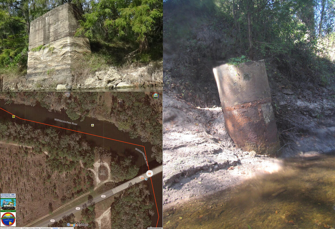 EWJ RR Pillar and Lee Bowstring Bridge Lally column; Photos: Ken Sulak