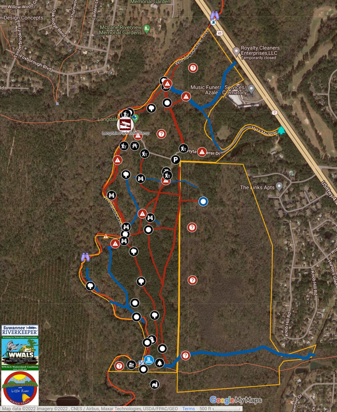 Trail map, Langdale Park --Phillip Williams 2022-11-29