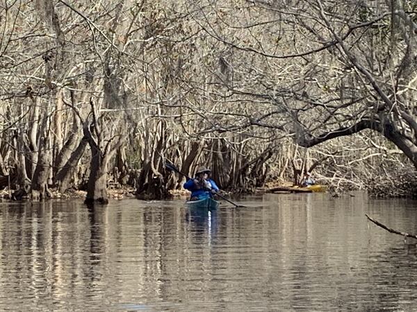 [Tim Brown and Rob after a portage.]