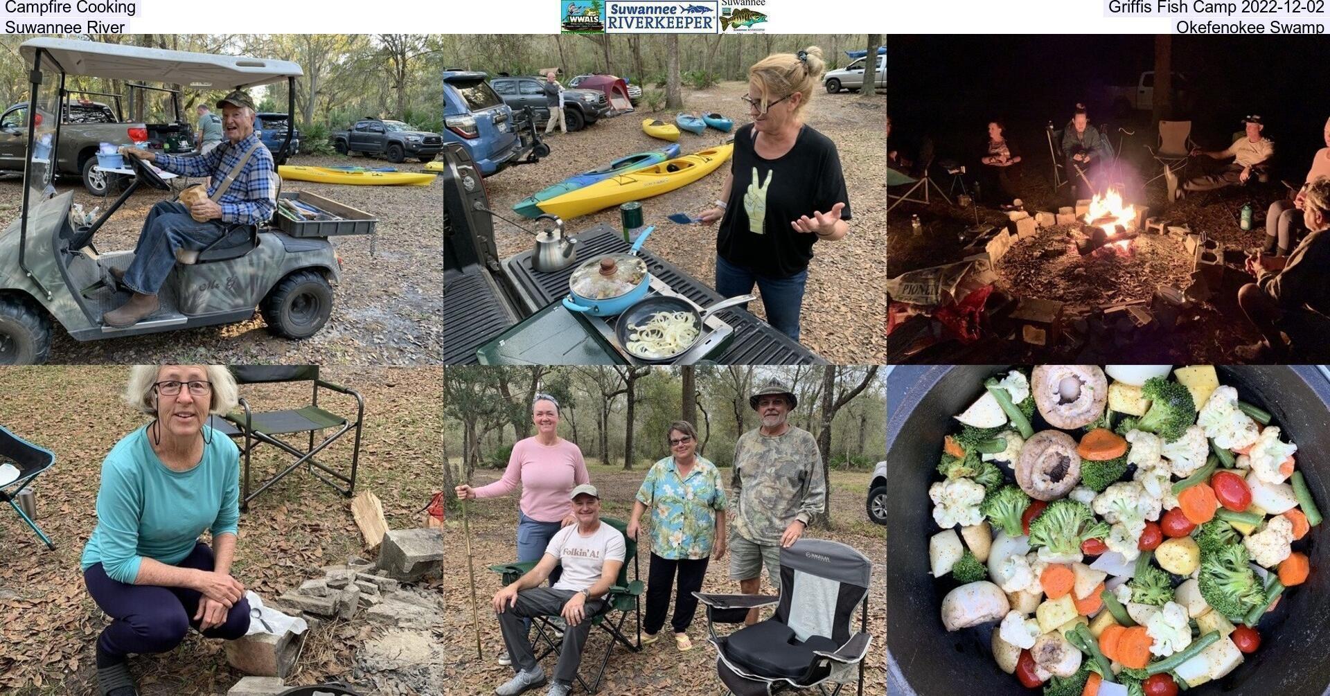 [Campfire Cooking, Griffis Fish Camp 2022-12-02, Suwannee River, Okefenokee Swamp]