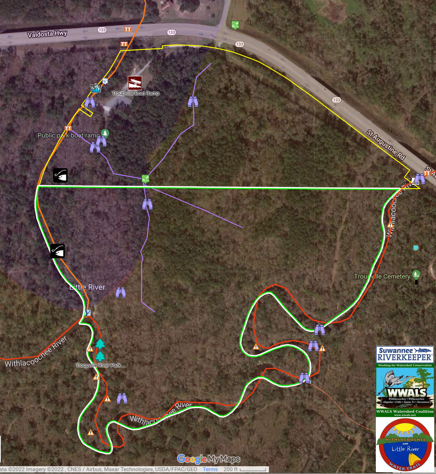 Map: Troupville in WWALS WLRWT