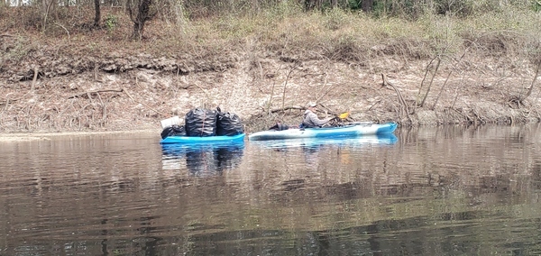 Russell and the trash barge, 12:10:42, 30.6892280, -83.4400650