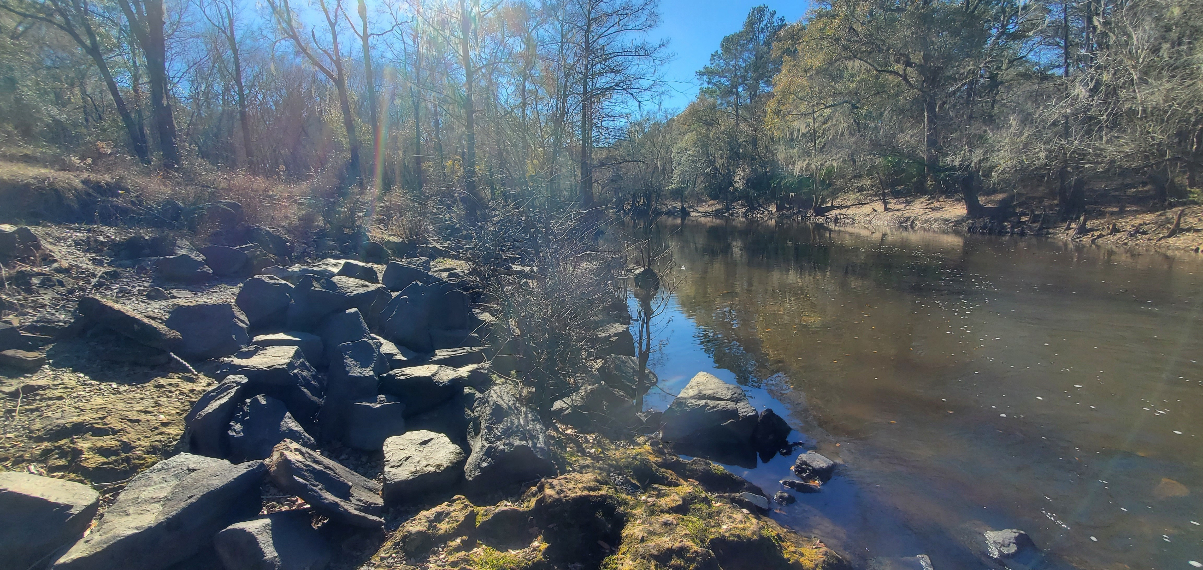 Downstream, Troupville Boat Ramp, Little River, 2023:01:06 14:03:10, 30.8515292, -83.3476617