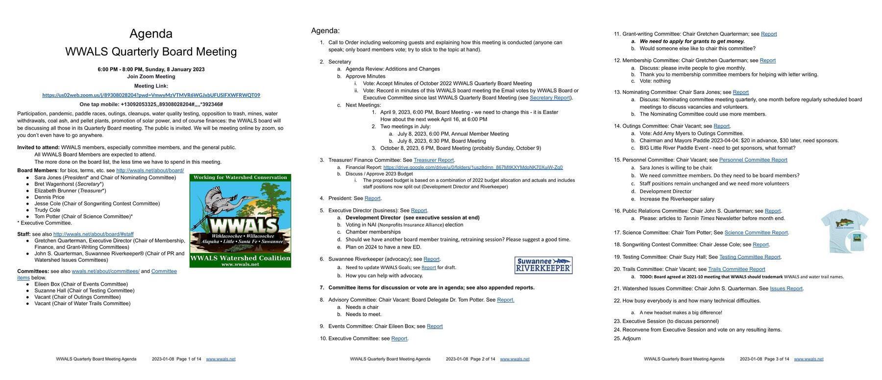 Three-page agenda 2023-01-08