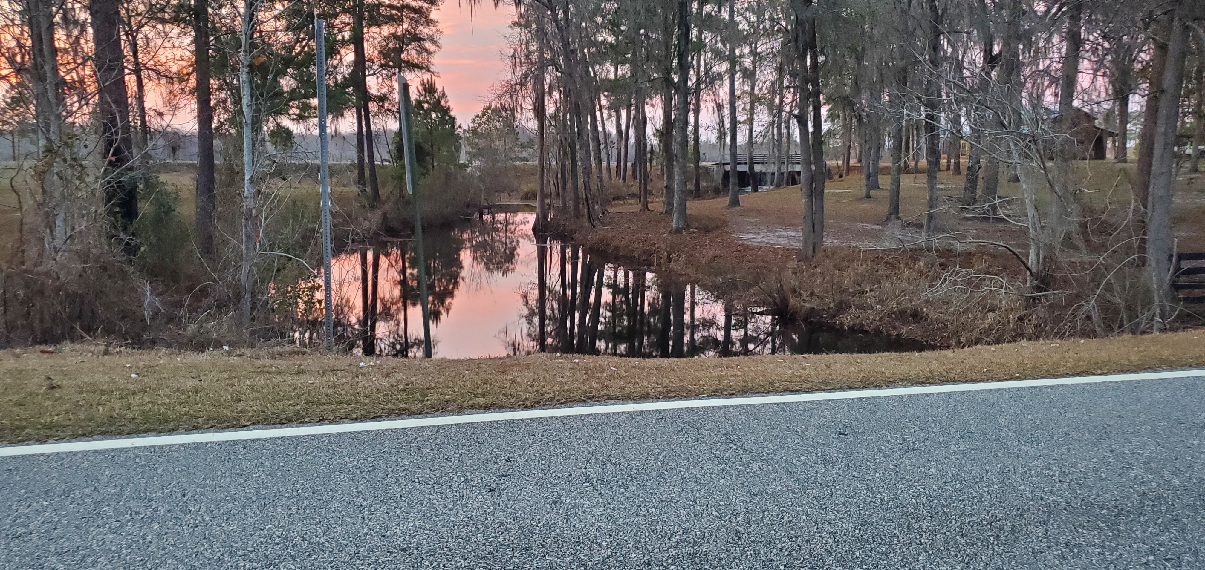 Slaughter Creek below Lawson Mill Pond, 18:03:58, 30.9453445, -83.4639602