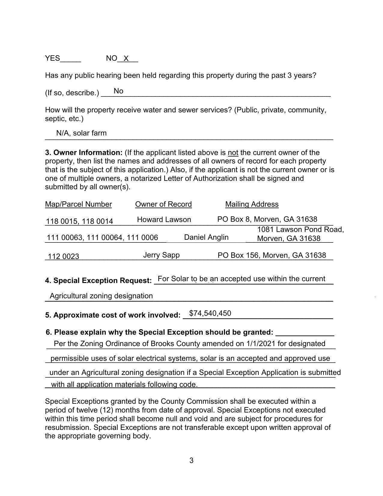 For Solar to be an accepted use within the current Agricultural zoning designation