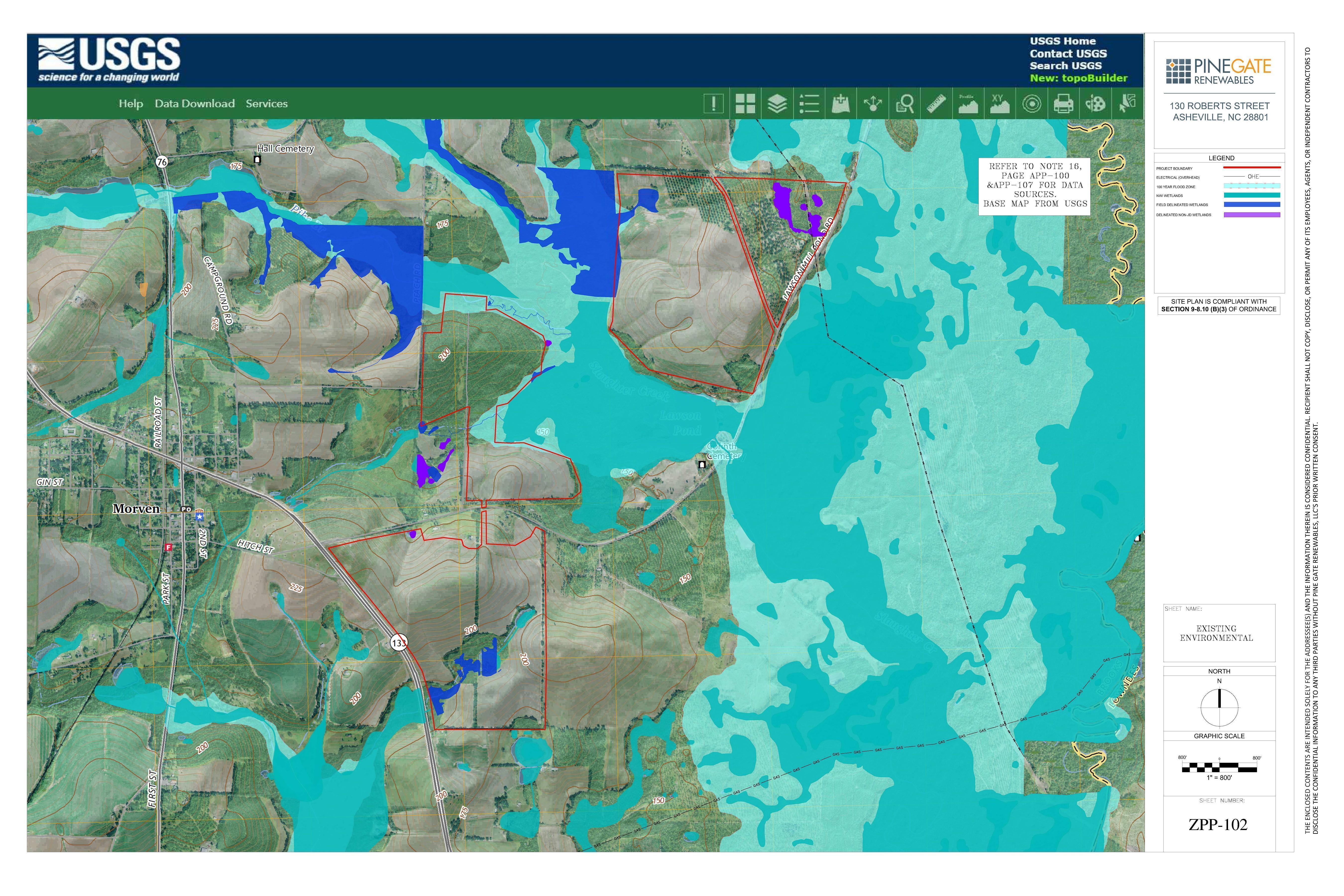 USGS Wetlands and 100-Year Flood Zone