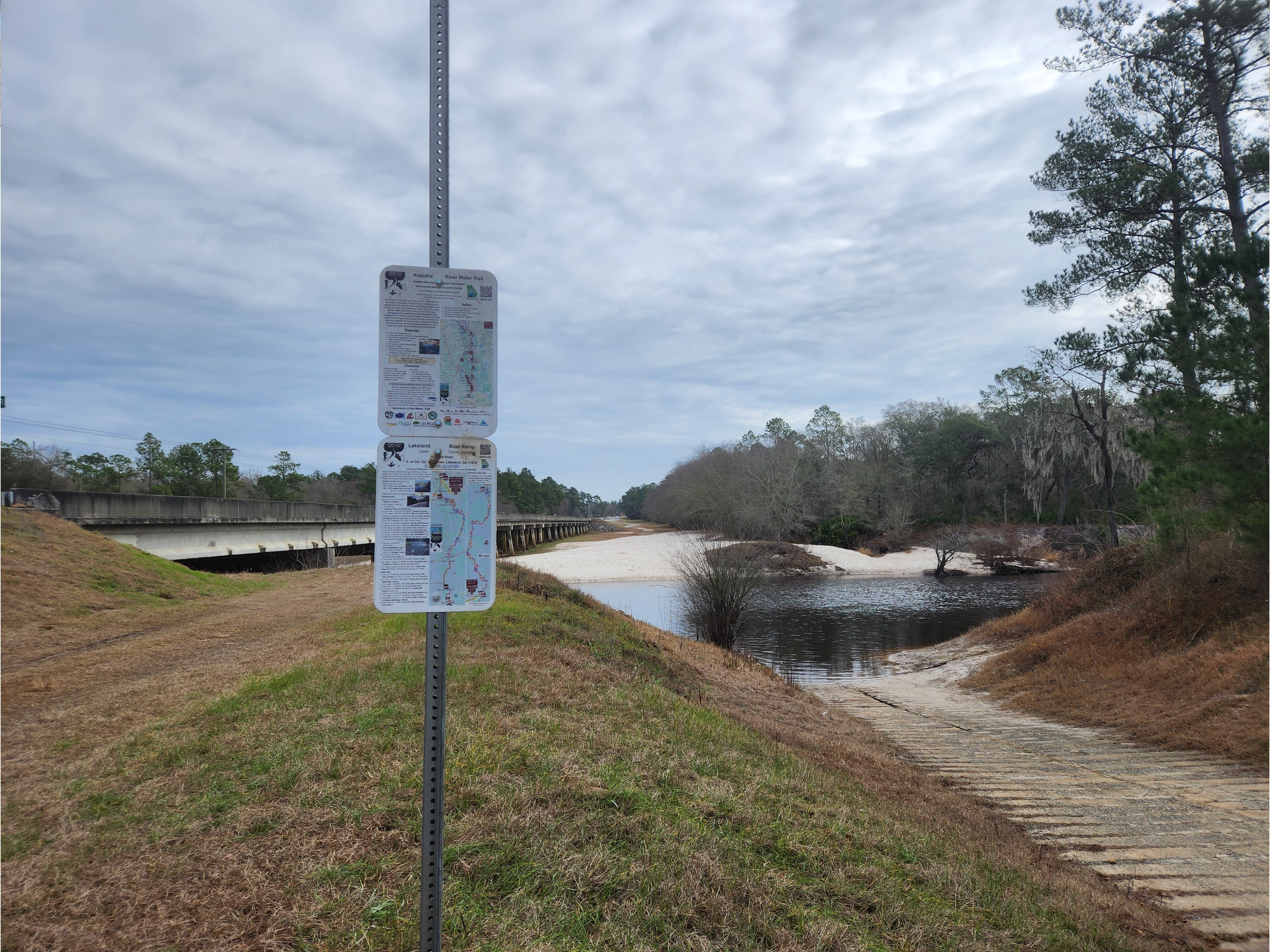 Lakeland Boat Ramp, Alapaha River @ GA 122 2023-01-19