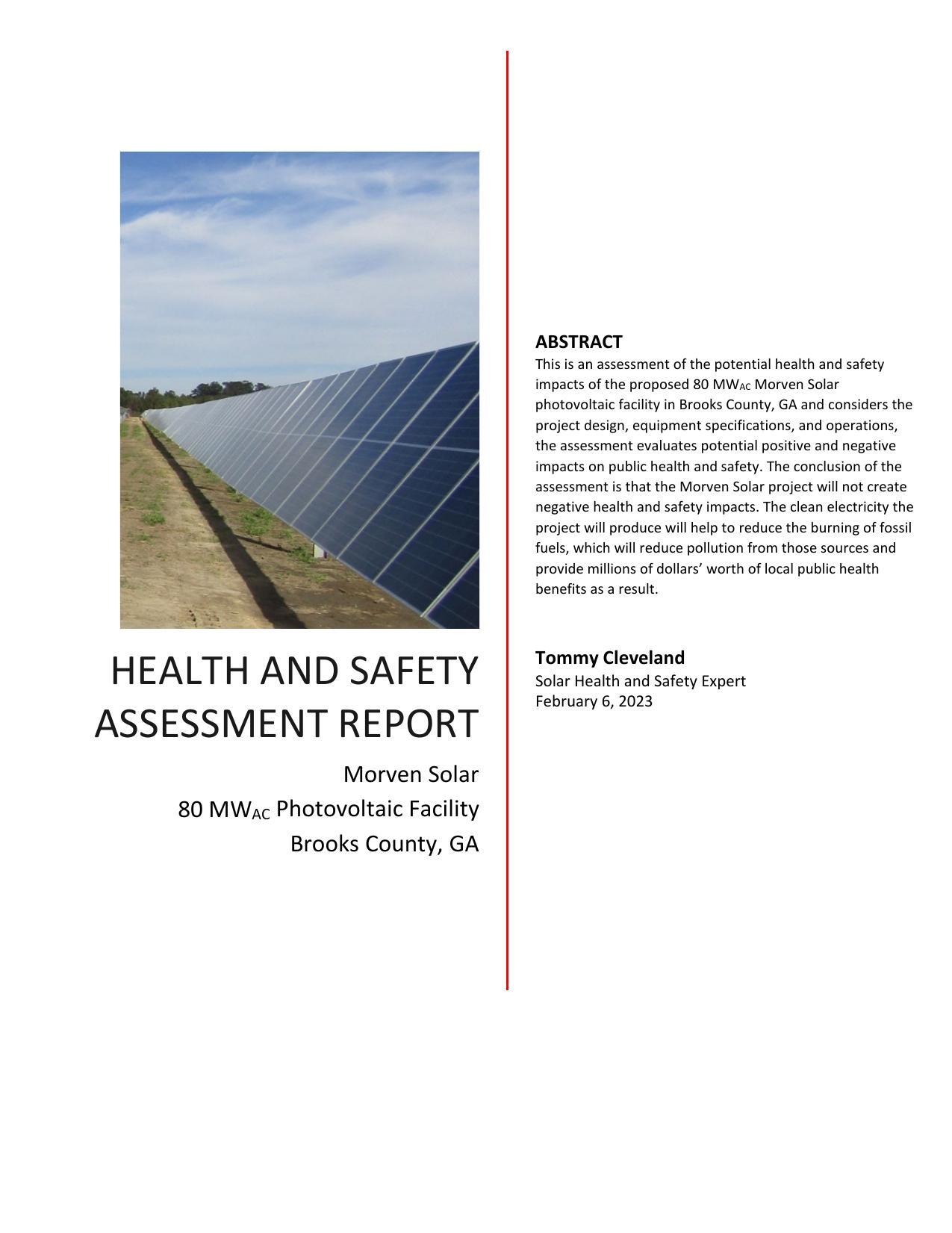 will help to reduce the burning of fossil fuels, which will reduce pollution from those sources and provide millions of dollars’ worth of local public health benefits as a result.