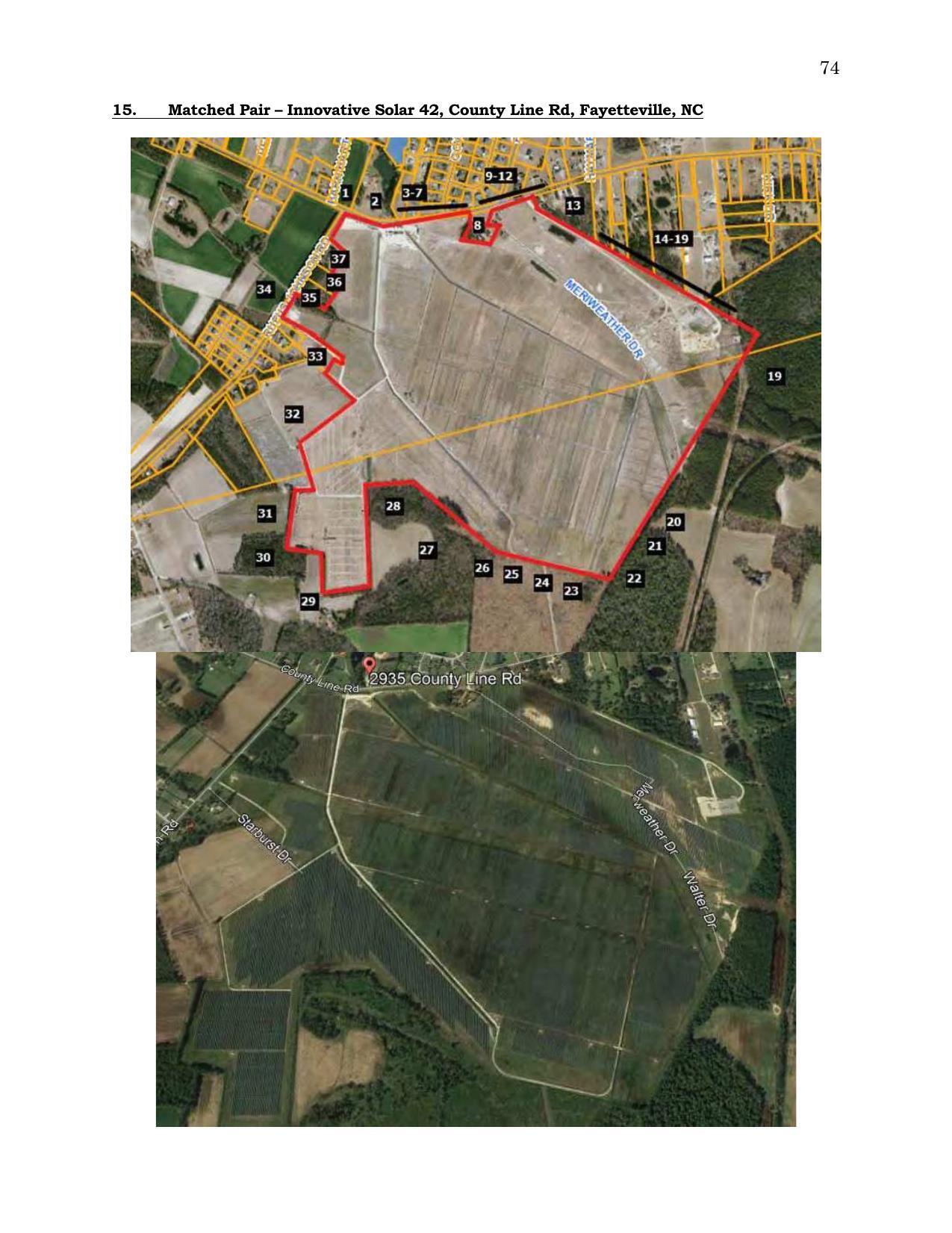 Aerial Map: 15. Matched Pair - Innovative Solar 42, county Line Rd, Fayetteville, NC