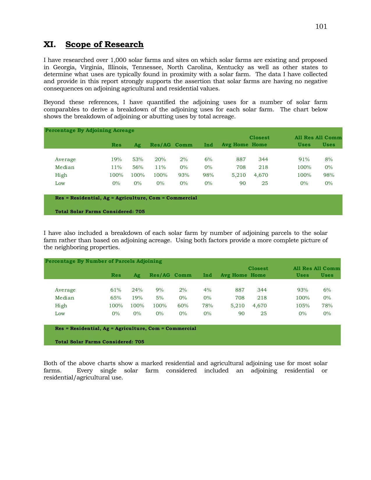 XI. Scope of Research