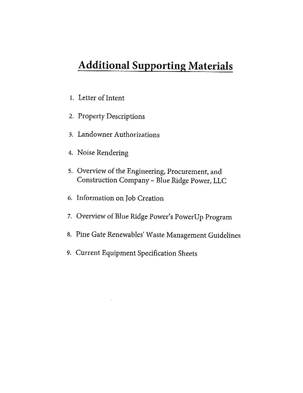 Additional Supporting Materials