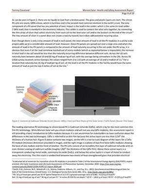 [Figure 3, Contents of Cadmium Telluride Panels (Source: NREL); Front and Rear Photo of First Solar Series 7 CdTe Panels (Source: First Solar)]