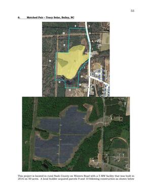 [Aerial Map: 6. Matched Pair - Tracy Solar, Bailey, NC]