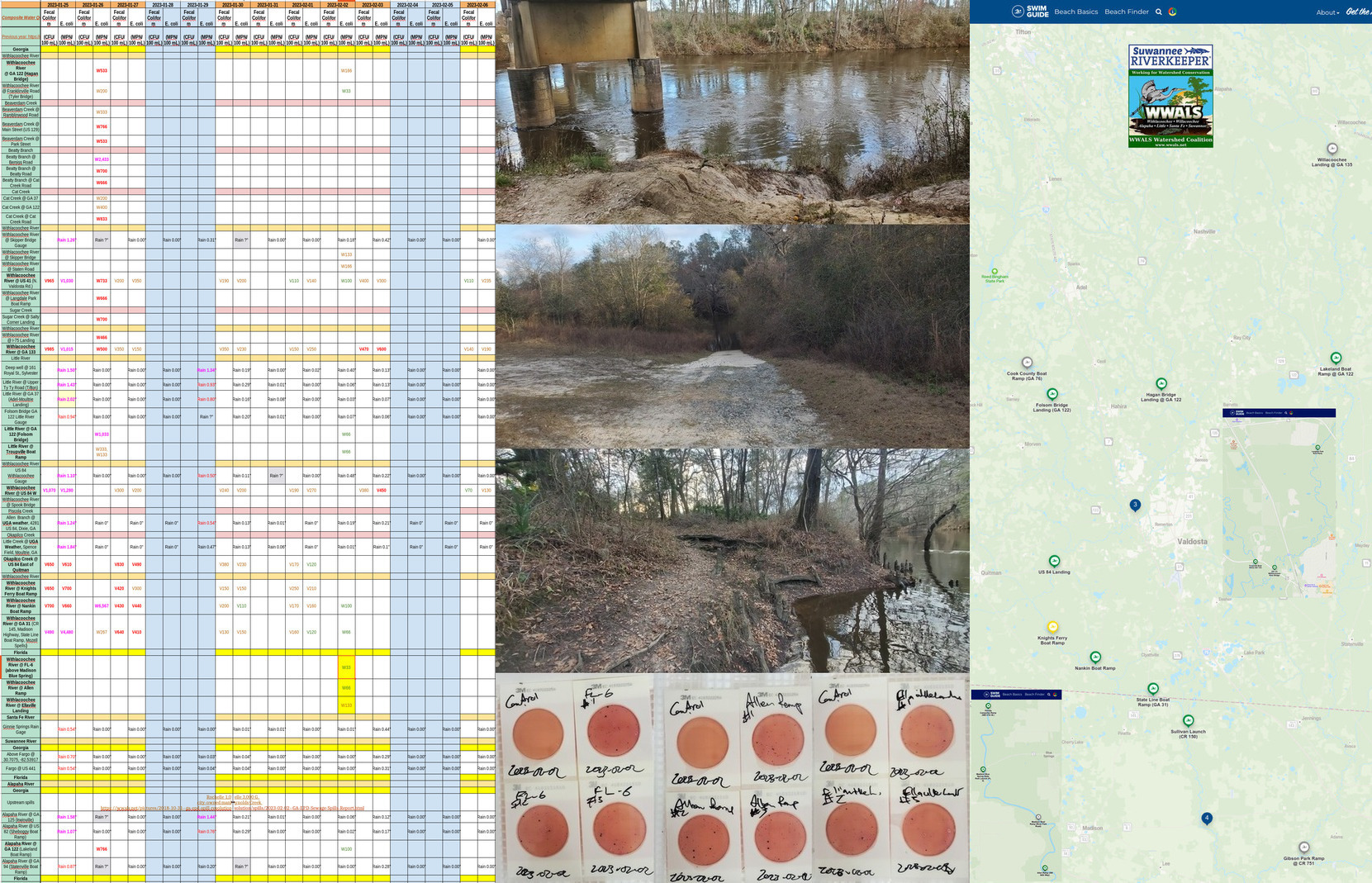 Chart, Withlacoochee River, Swim Guide, 2023-02-02