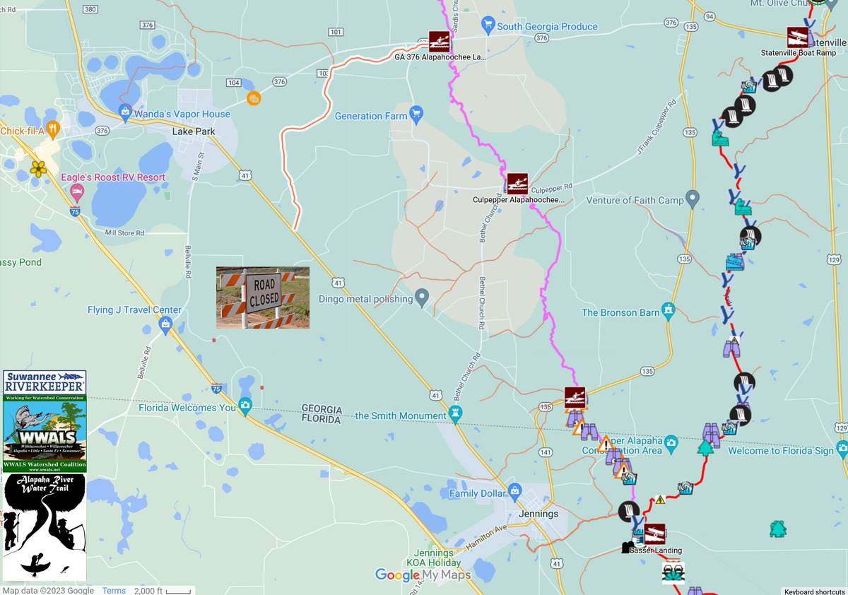 [Map, US 41 Road closed, 2023-02-11]