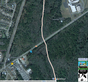 [E. Park Ave. sewer spill, Knights Creek, in ARWT]