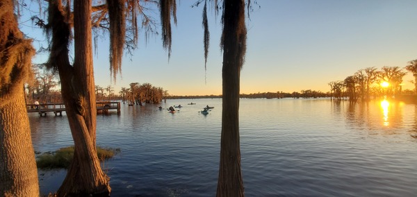 [Banks Lake sunset, 2022-01-17 Photo: John S. Quarterman]