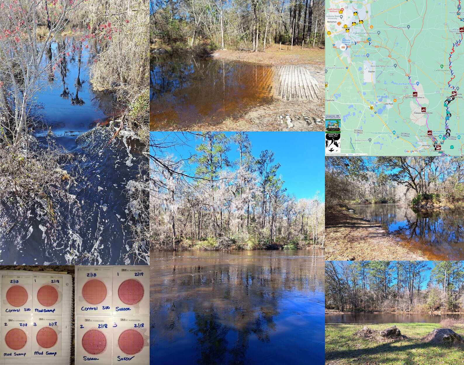 Mud Swamp Creek @ Old Clyattville Road, Alapaha River @ Sasser Landing 2023-02-18