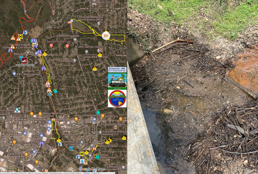 Picture and Map, Two Mile Branch @ Berkeley Drive