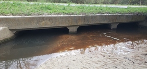 [Downstream culvert, Two Mile Branch at Berkley Drive 14:42:58, 30.8634340, -83.3019160]