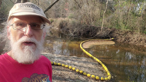 [Suwannee Riverkeeper John S. Quarterman, Sugar Creek WaterGoat, 16:24:05, 30.8623806, -83.3187058]