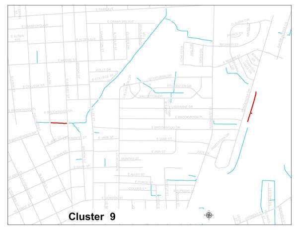 [Cluster 9: Ashley St. to Iola Dr., One Mile Branch]