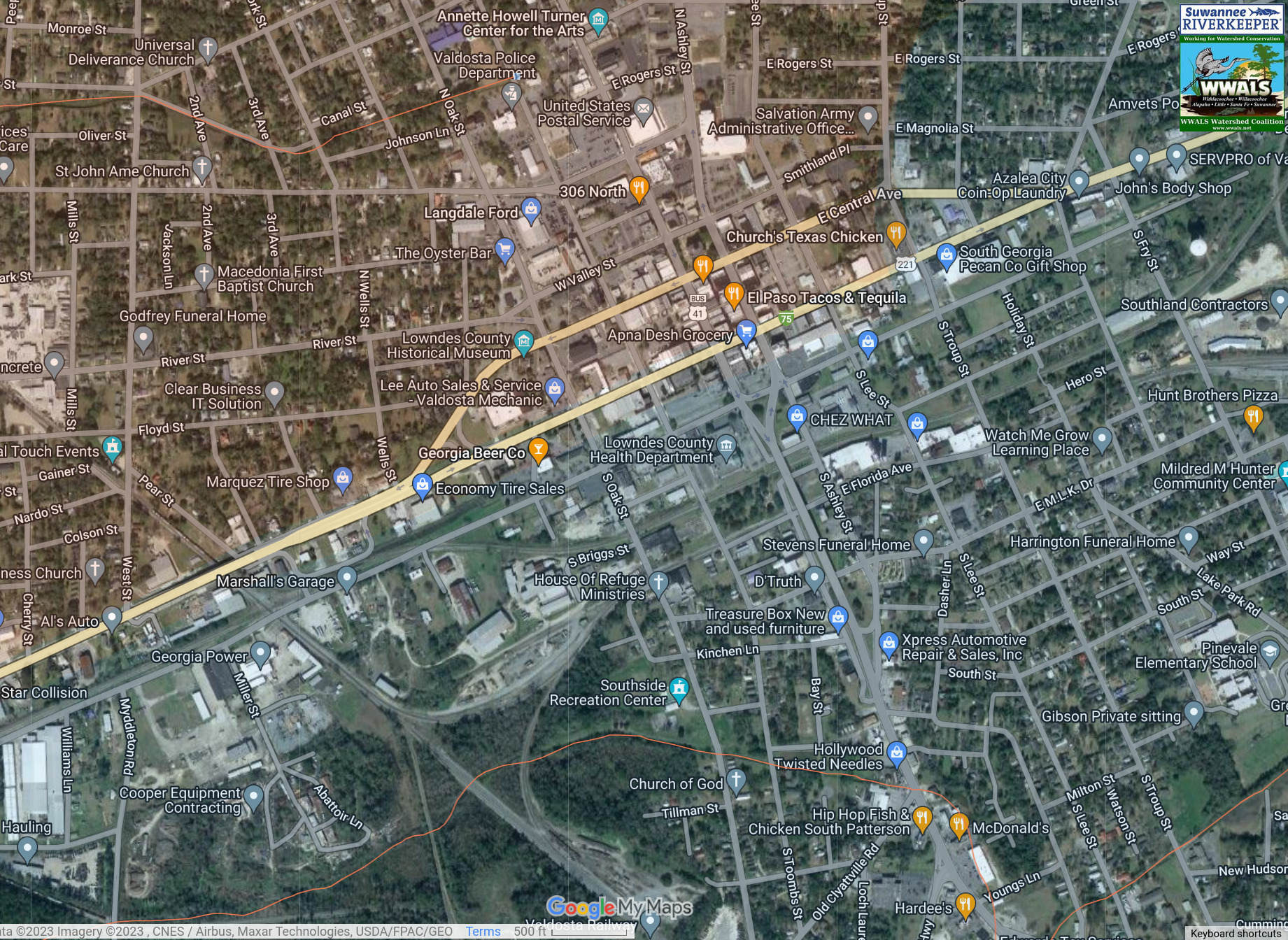 Cluster 2 in WWALS Suwannee River Basin Map