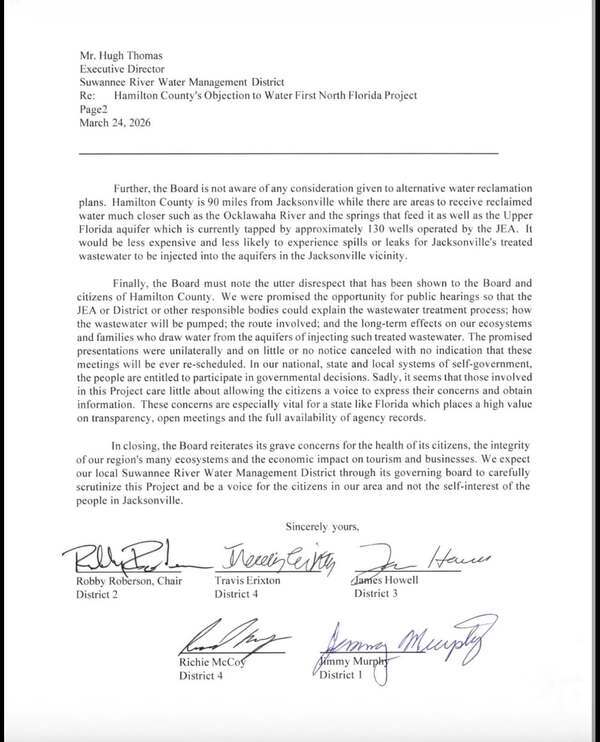 the utter disrespect that has been shown to the Board and citizens of Hamilton County.