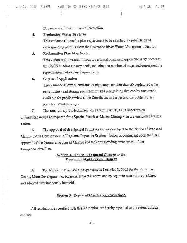 Hamco Resolution 2003-05 (page 11 of 12)