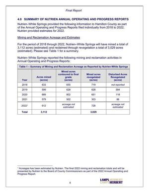 [4.0 SUMMARY OF NUTRIEN ANNUAL OPERATING AND PROGRESS REPORTS]