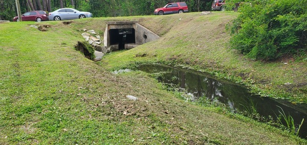 [Ashley Street culvert, Two Mile Branch, 2023-03-29, 15:59:43, 30.8672242, -83.2858507]