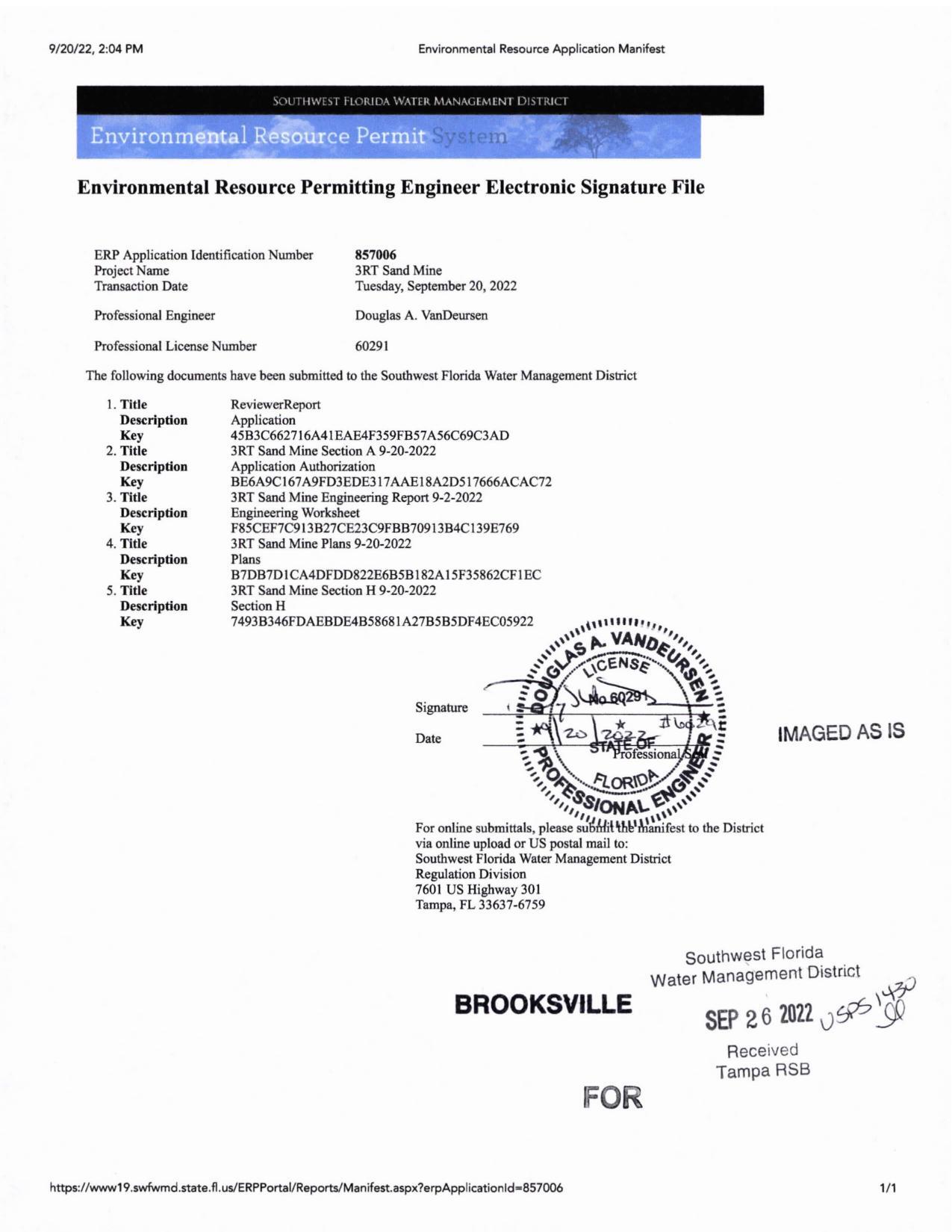 Environmental Resource Permitting Engineer Electronic Signature File