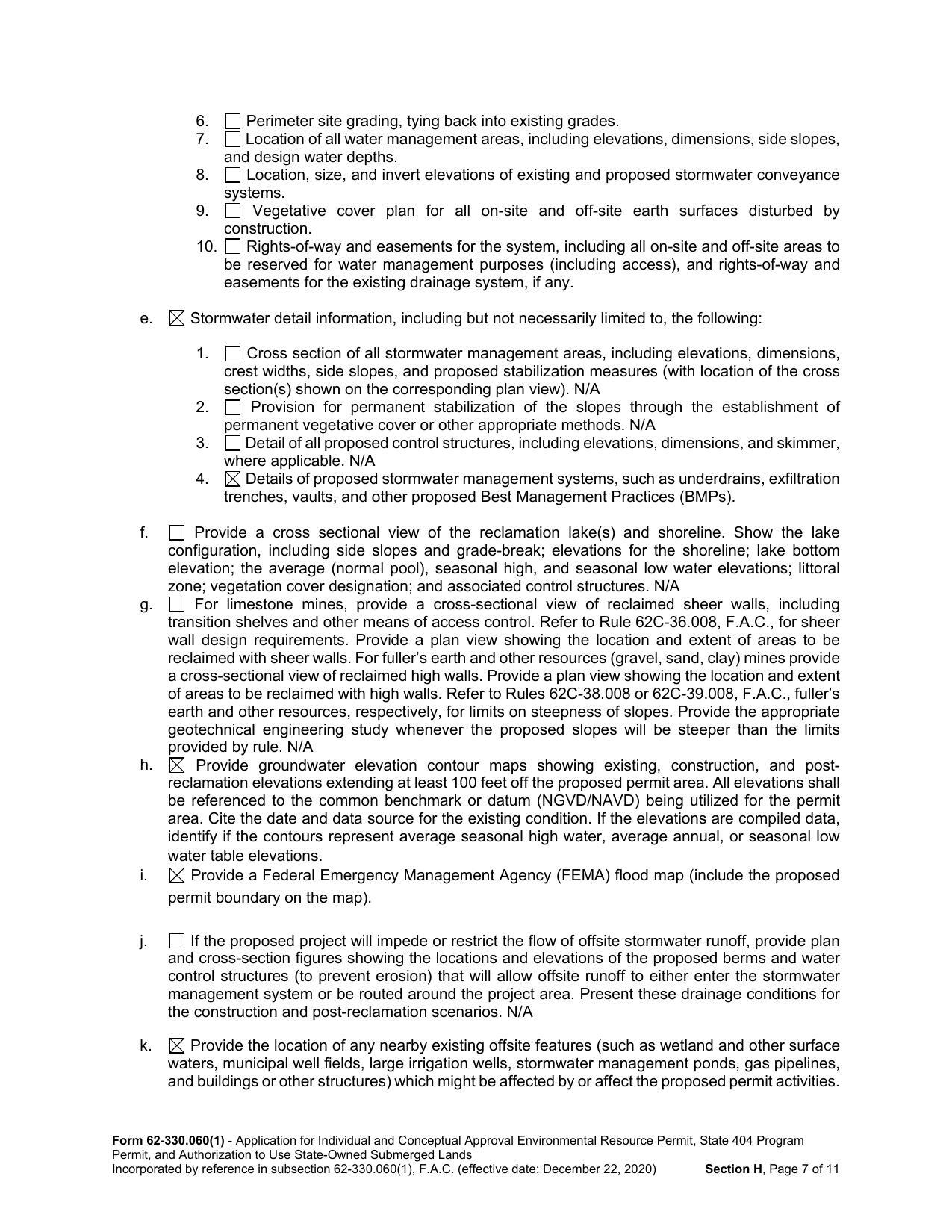 j. If the proposed project will impede or restrict the flow of offsite stormwater runoff, provide plan