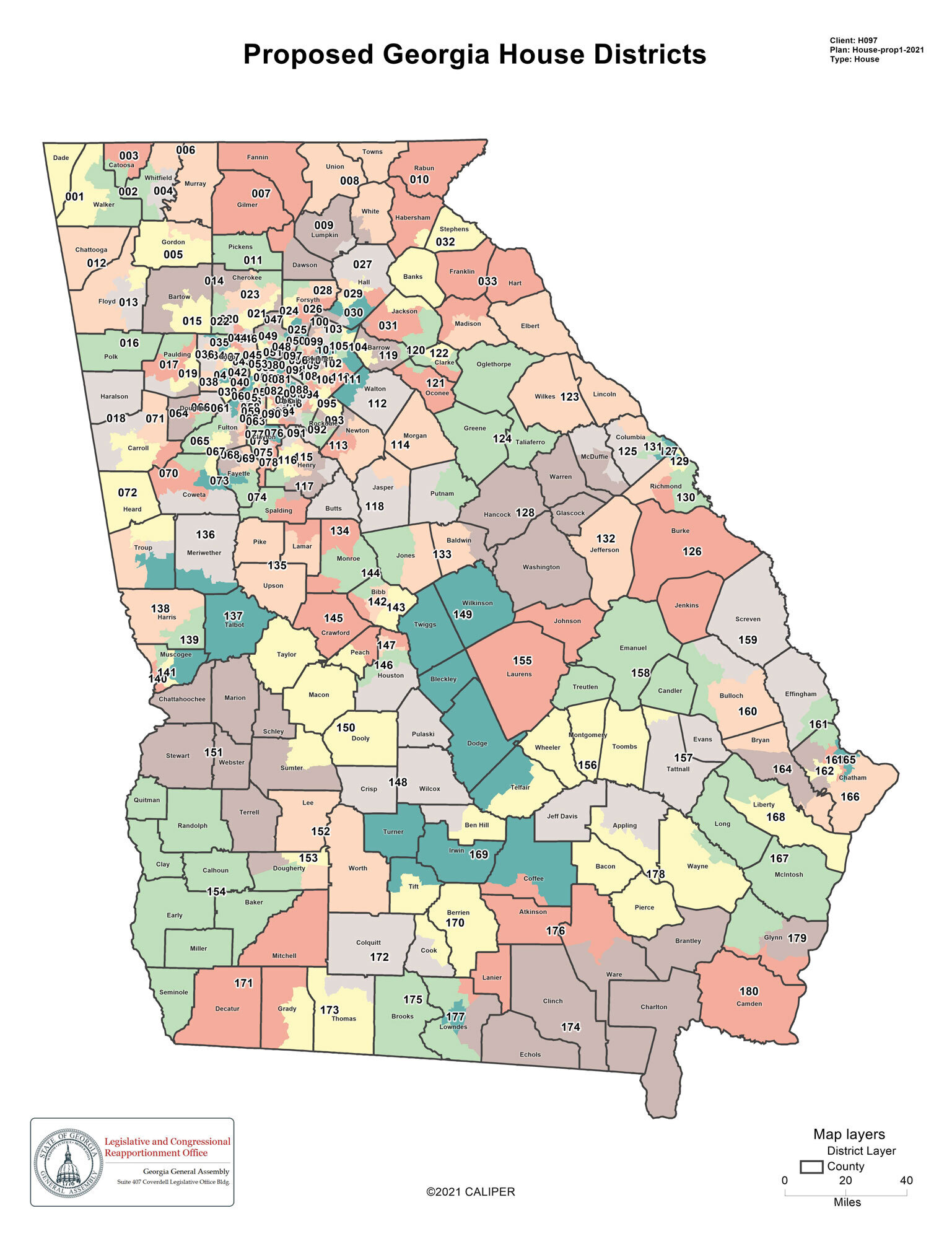 Map: All Georgia statehouse districts