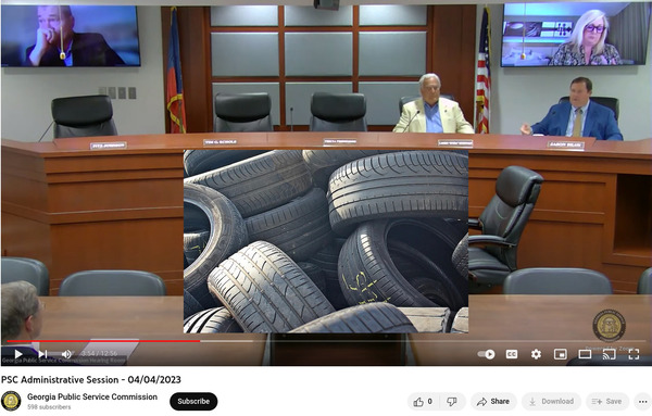 [Tires overlaid on GA-PSC Administrative Session 2023-04-04]