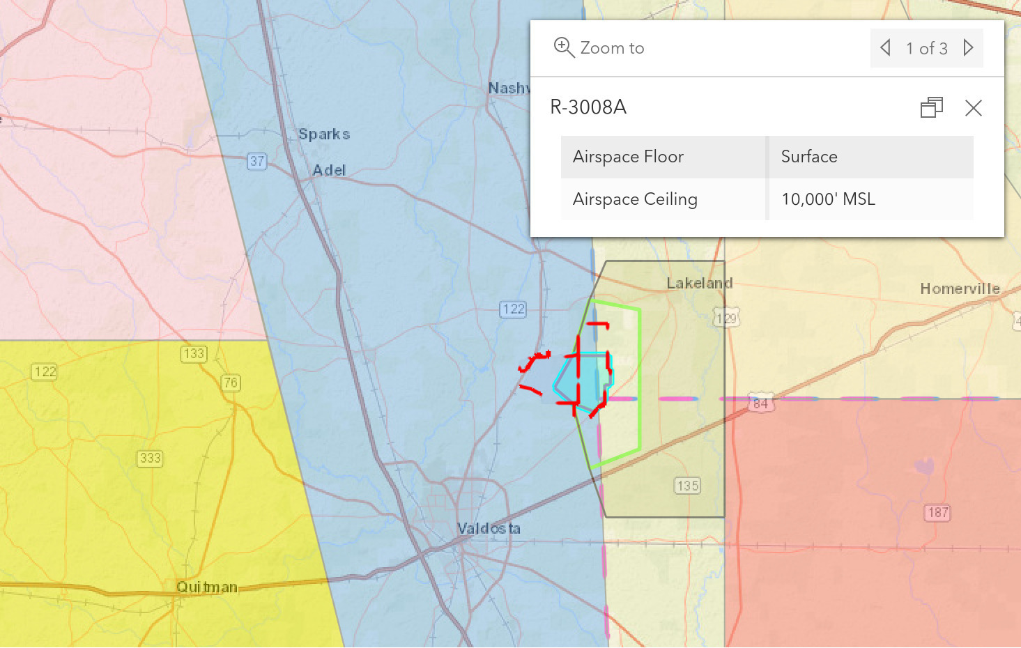 R-3006A above Moody AFB in the Alapaha River Basin