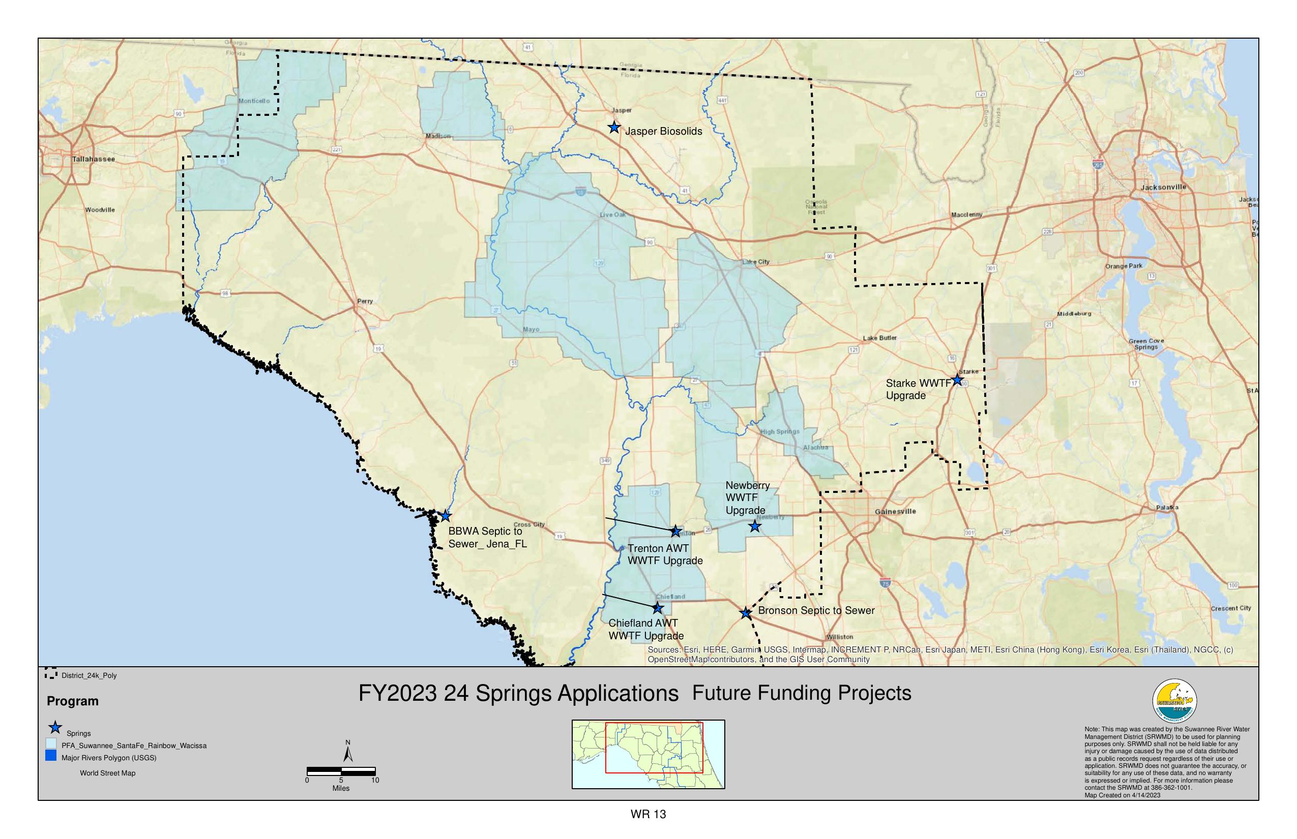 FY2023-24 Springs Applications Future Funding Projects --SRWMD Board Package 2023-05-09