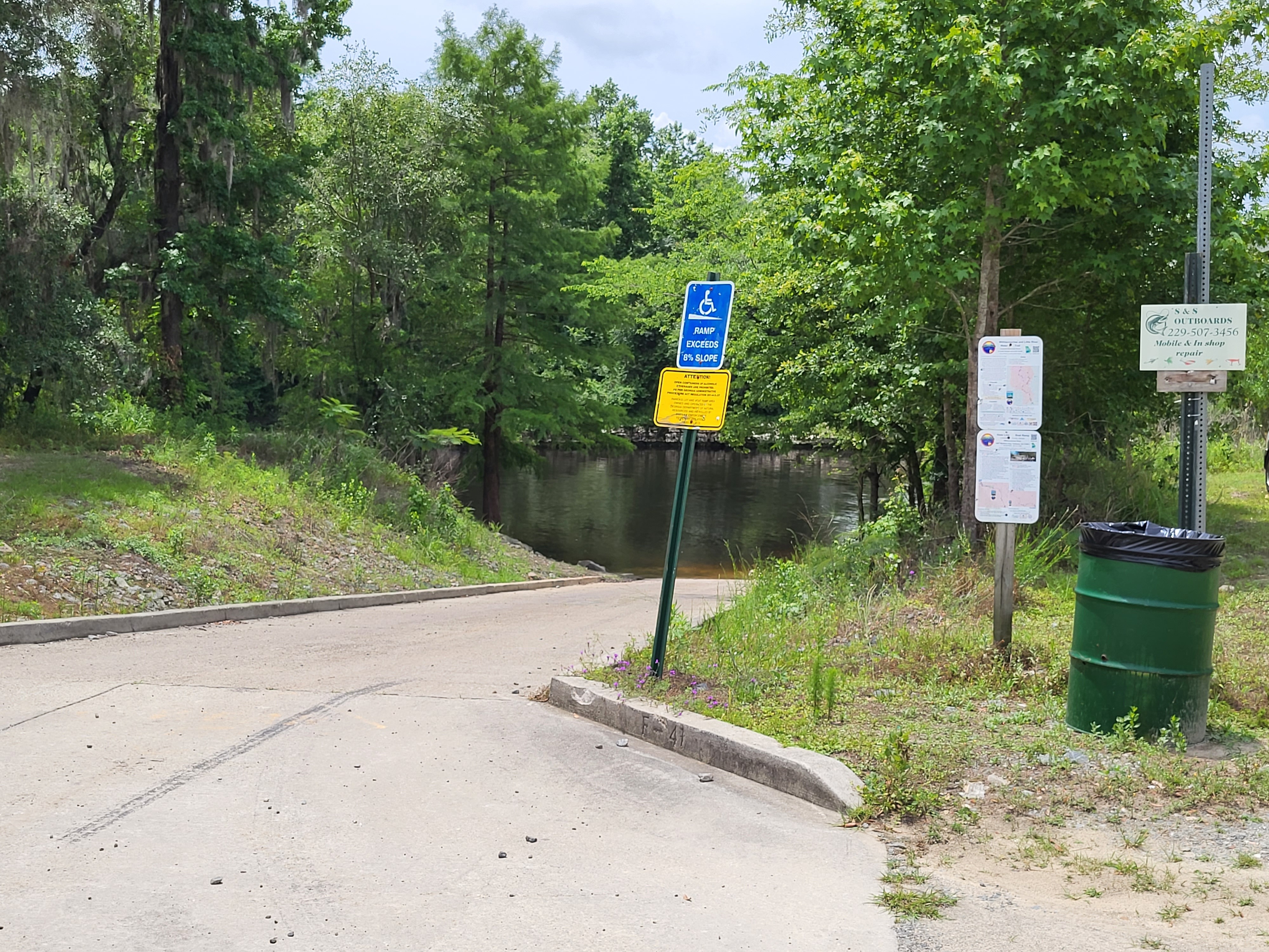 State Line Boat Ramp Sign, Withlacoochee River @ Madison Highway 2023-05-18