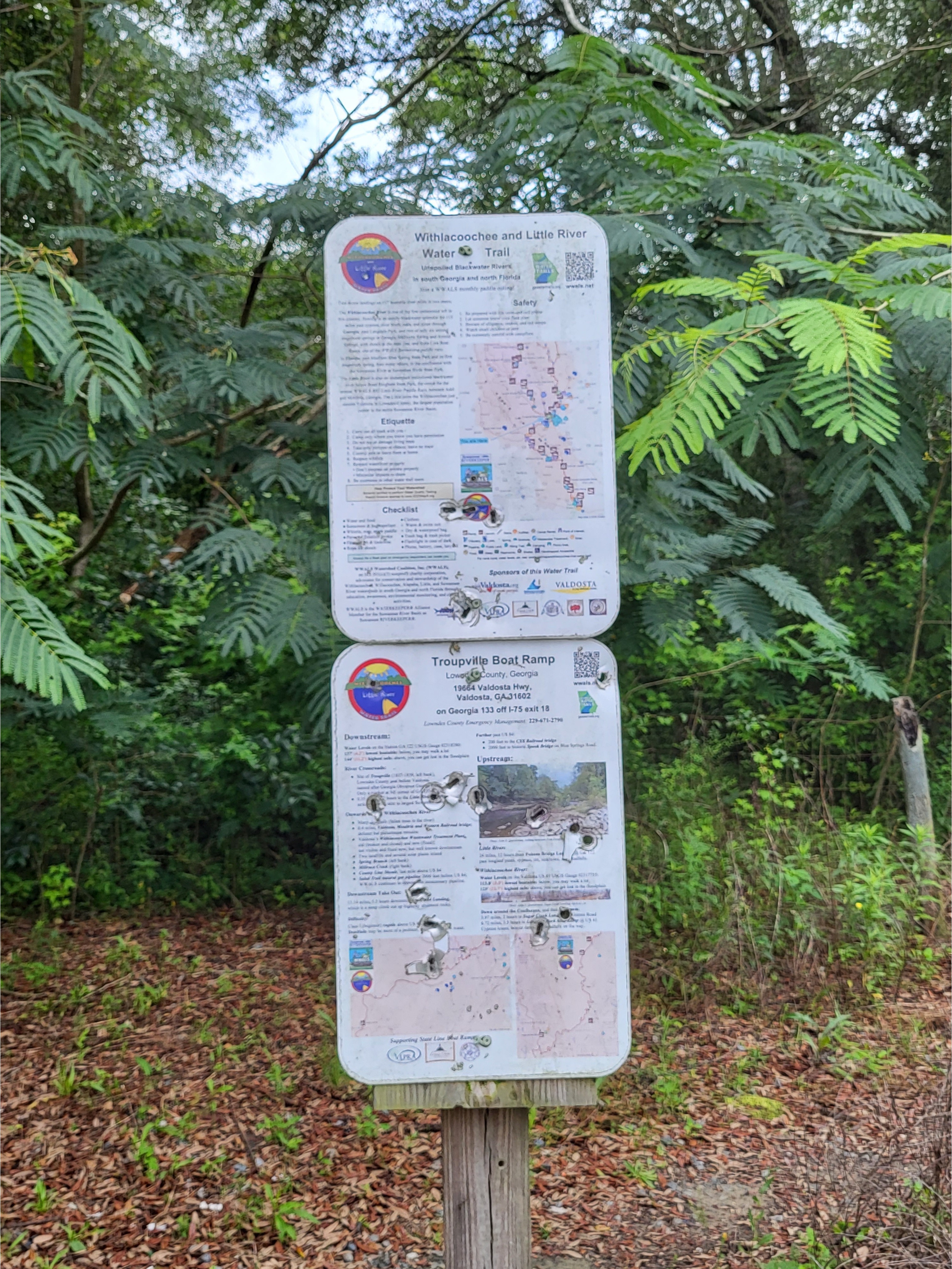 Troupville Boat Ramp Sign, Little River @ GA 133 2023-06-01