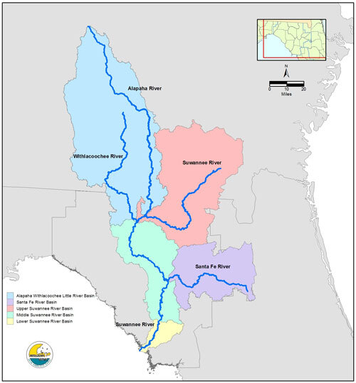 Map of the Suwannee River Basin