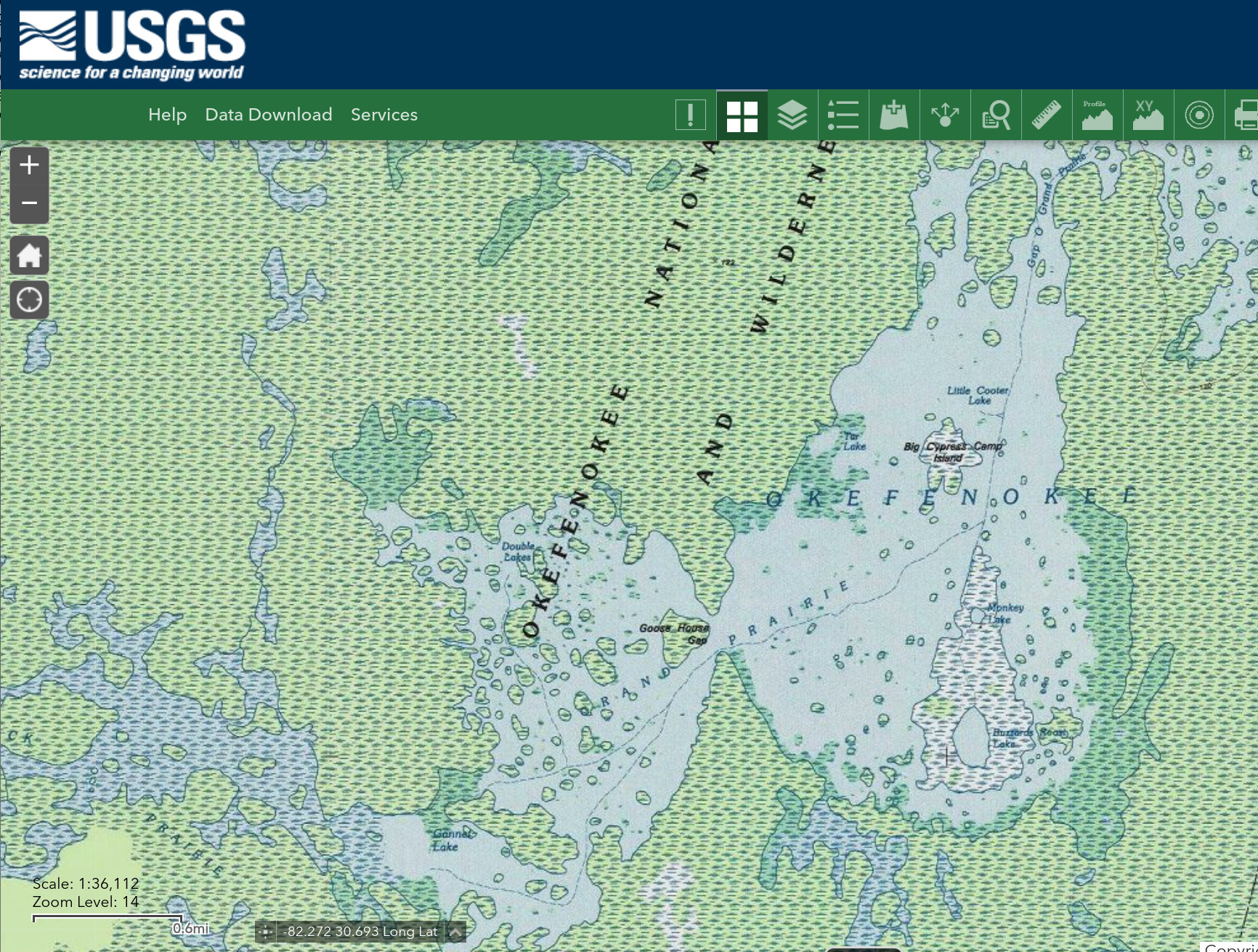 Grand Prairie in USGS The National Map