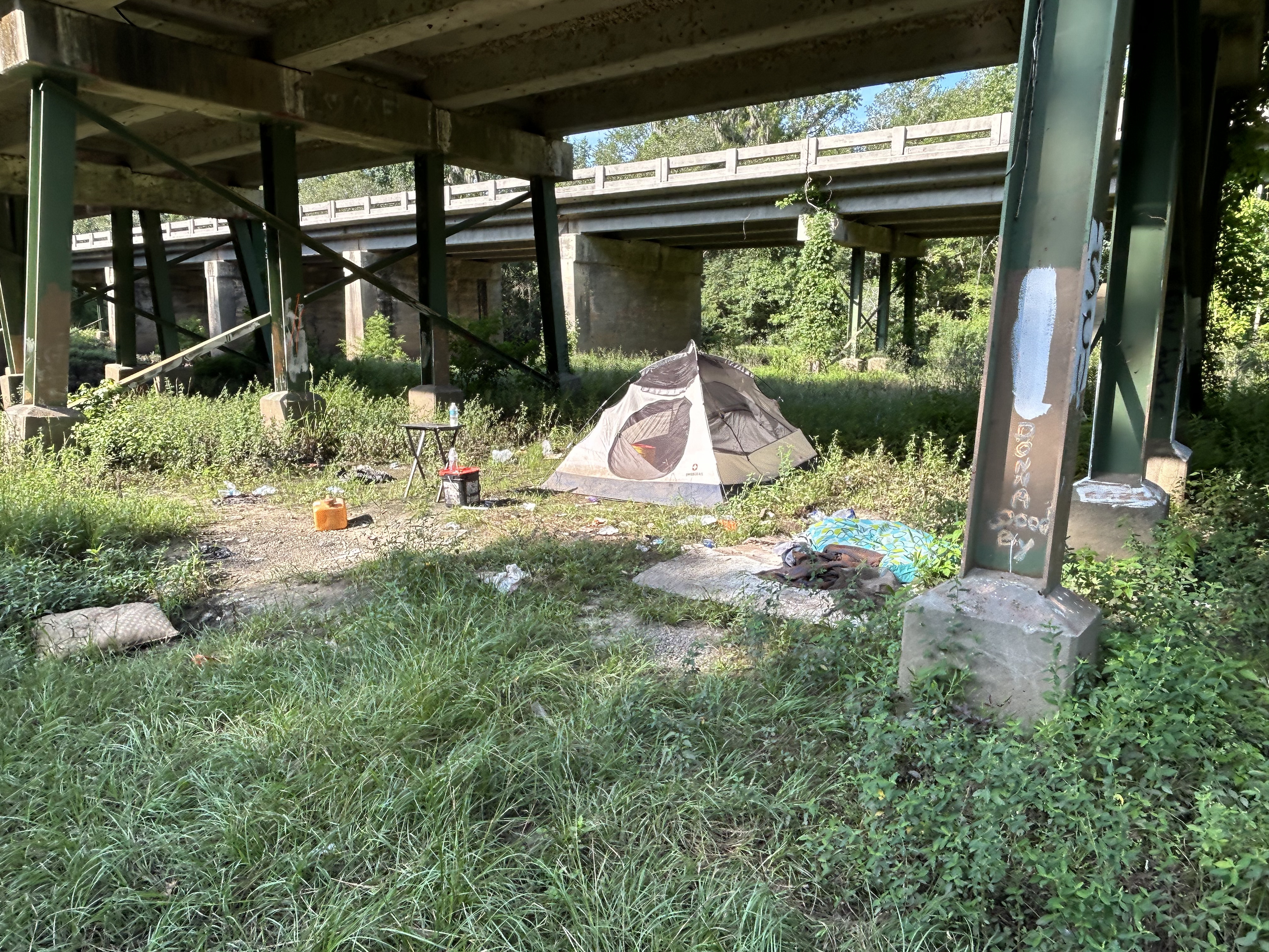 Tent, US 41 Landing, Withlacoochee River @ North Valdosta Road 2023-07-06