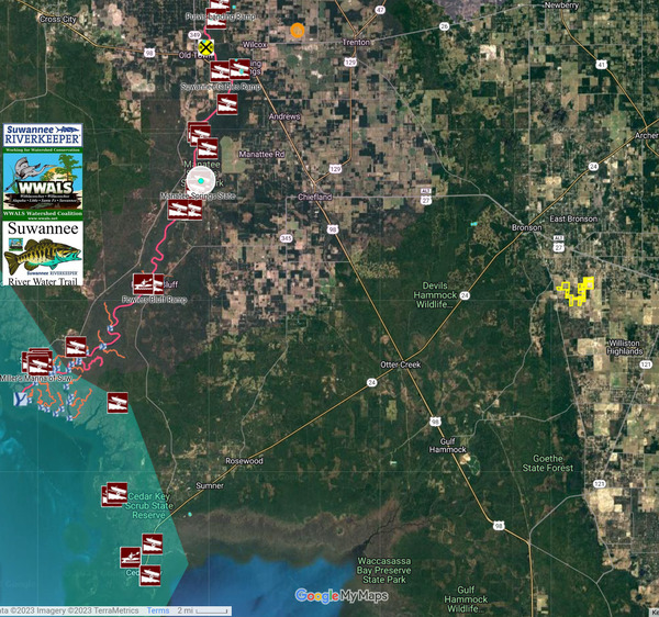 [Aerial Map: 3RT Sand Mine and Manatee Spring in SRWT]