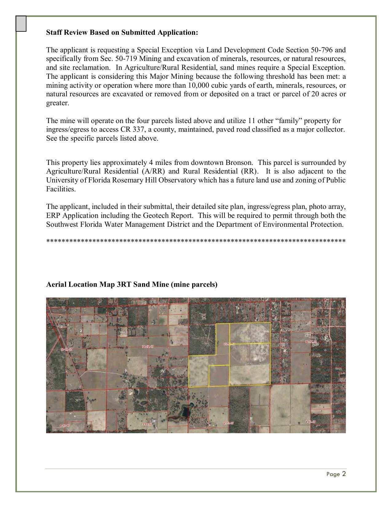 Aerial Location Map 3RT Sand Mine (mine parcels)